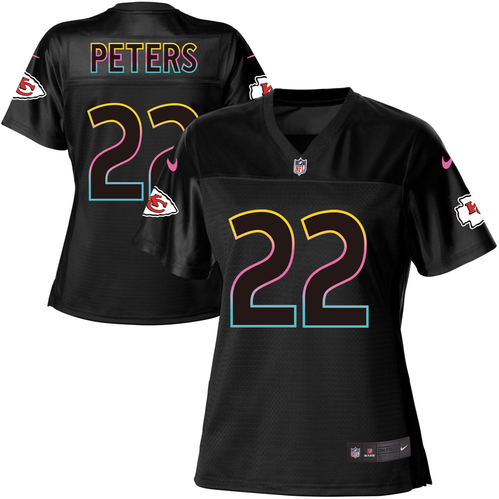 Women's Game Marcus Peters Nike Jersey Black - #22 Fashion NFL Kansas City Chiefs